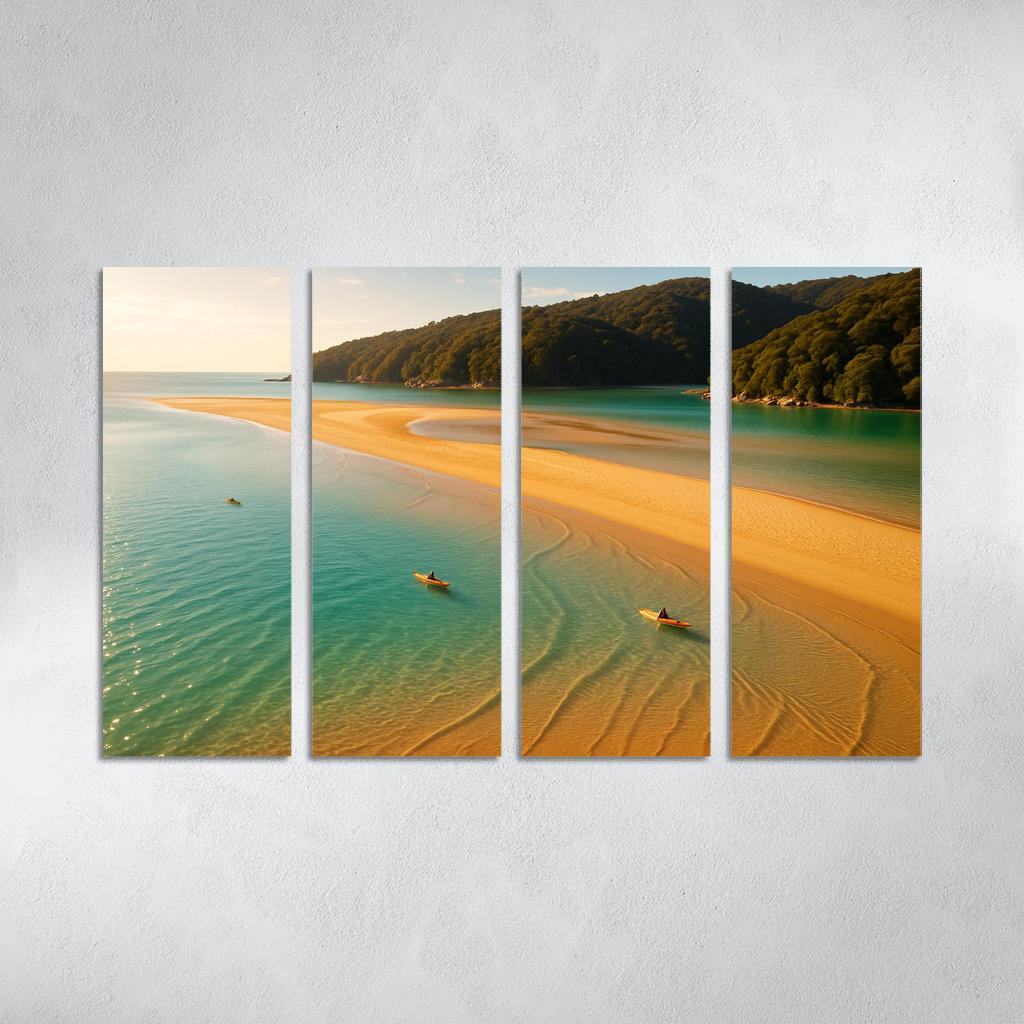 Awaroa Inlet Sandbar Lagoon Escape art trends