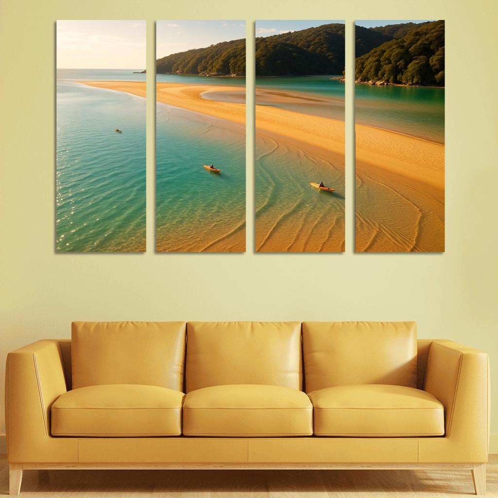 Awaroa Inlet Sandbar Lagoon Escape art trends