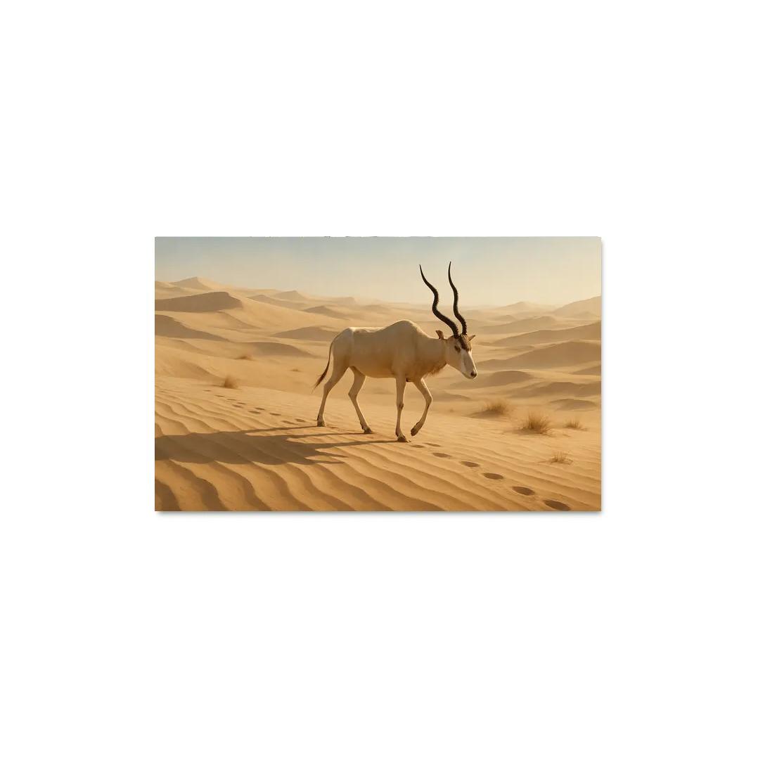 The Saharan Addax Antelope Crossing Wind Carved Dunes wall art
