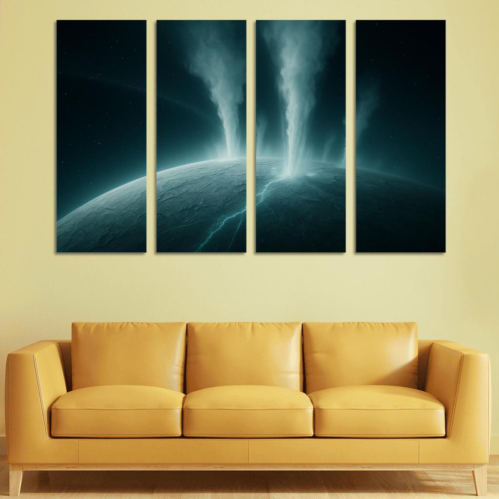 Hydrothermal Plumes On An Ocean Moon canvas paintings frame