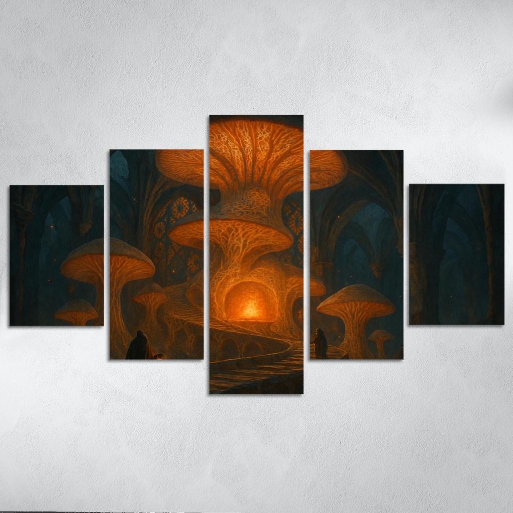 The Emberloom Mycelium Cathedral wall art