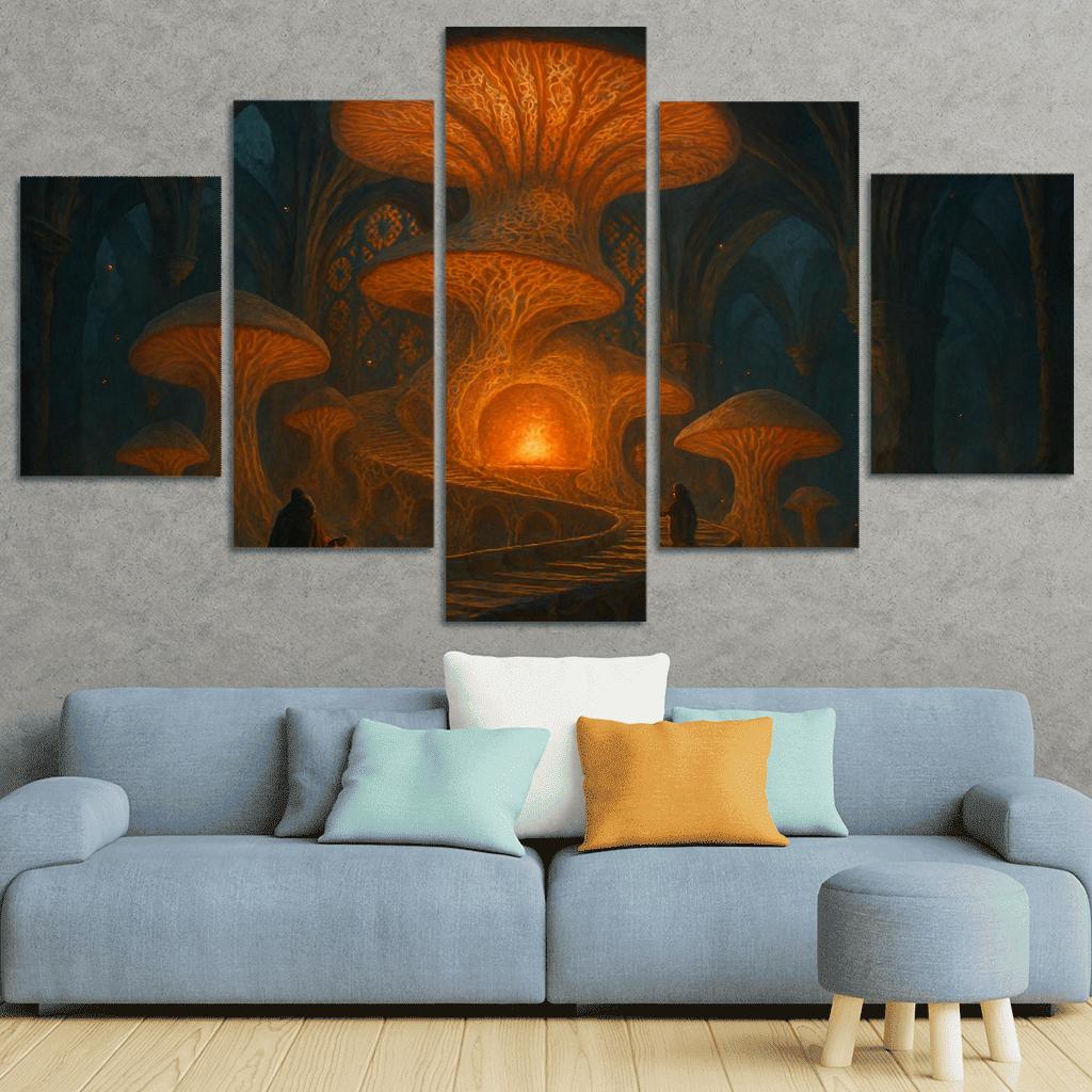 The Emberloom Mycelium Cathedral wall art