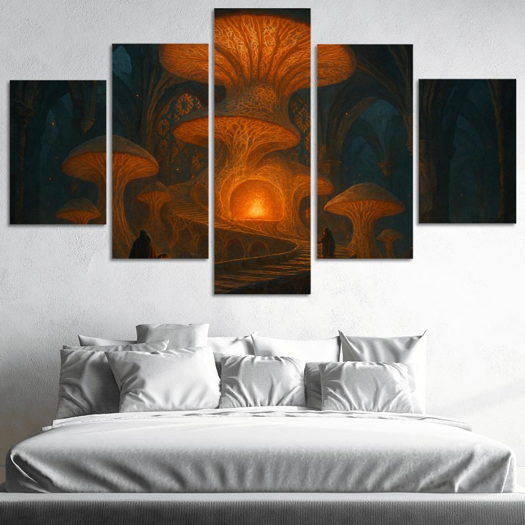 The Emberloom Mycelium Cathedral wall art