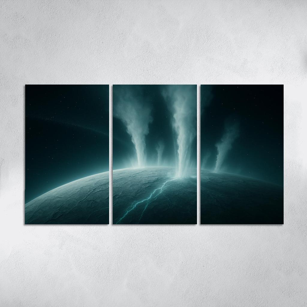 Hydrothermal Plumes On An Ocean Moon canvas paintings frame