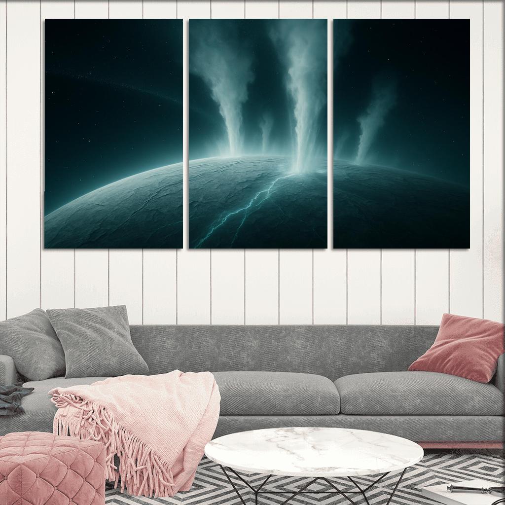 Hydrothermal Plumes On An Ocean Moon canvas paintings frame
