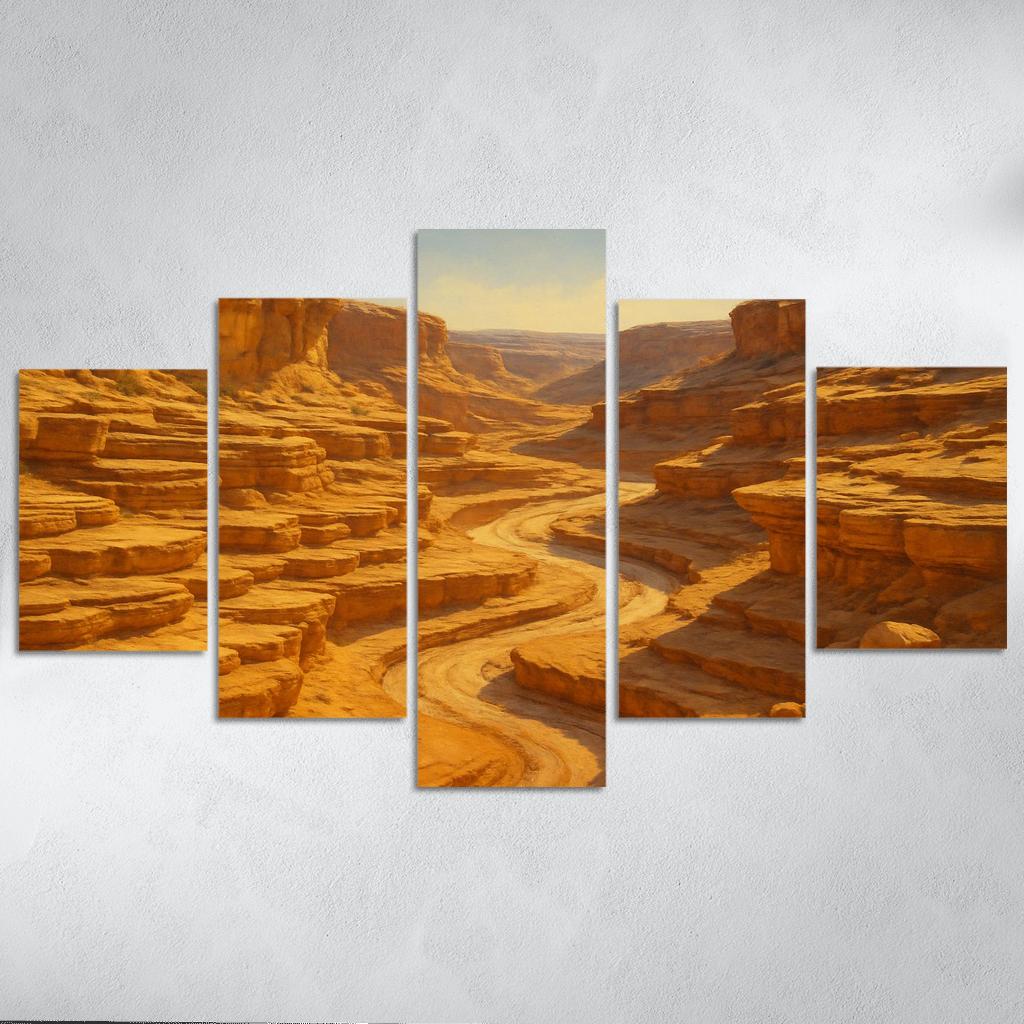 Sunlit Terraces Of A Sandstone Canyon decor