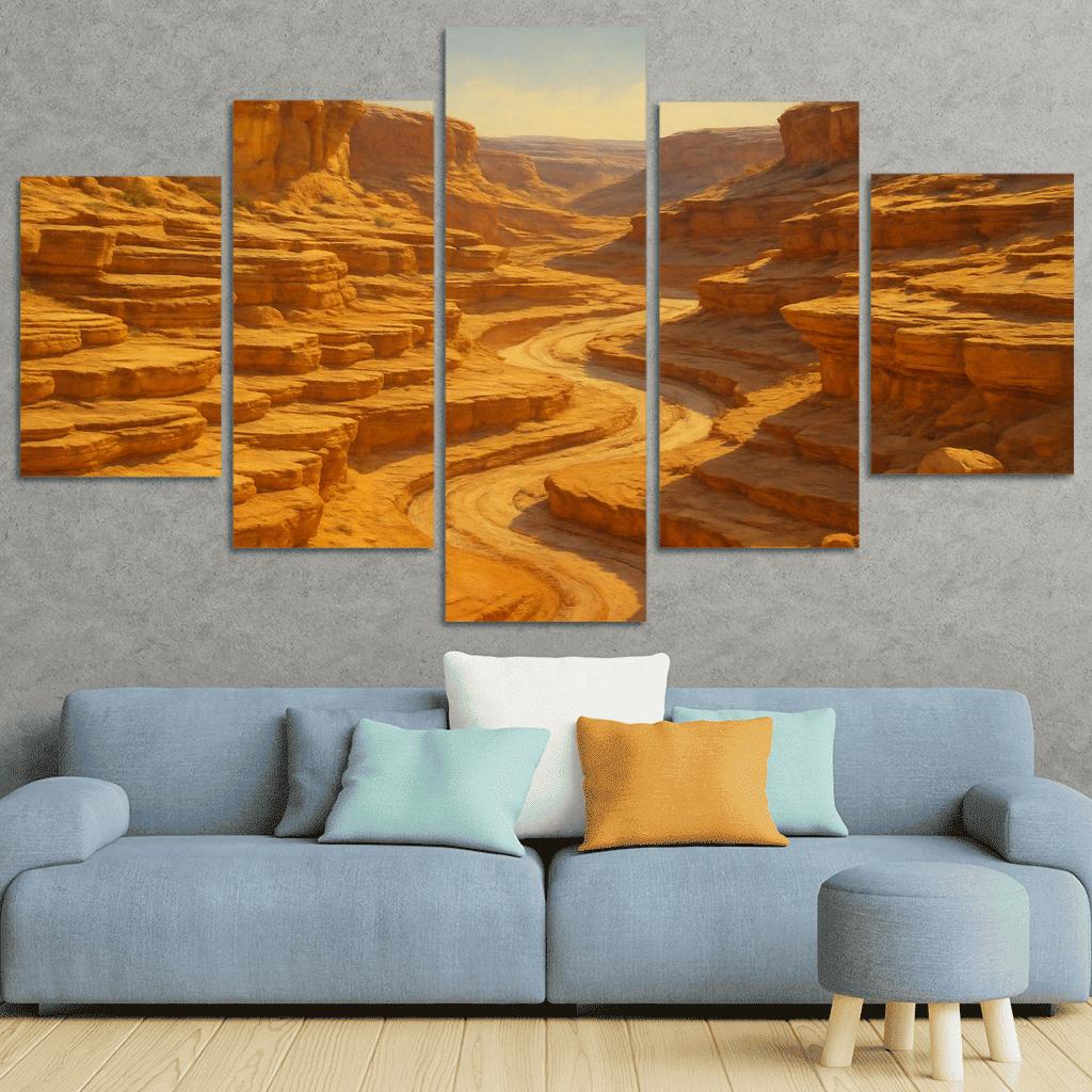 Sunlit Terraces Of A Sandstone Canyon decor