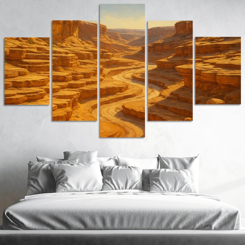 Sunlit Terraces Of A Sandstone Canyon decor