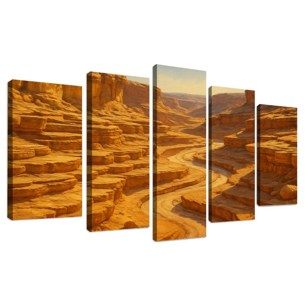 Sunlit Terraces Of A Sandstone Canyon decor