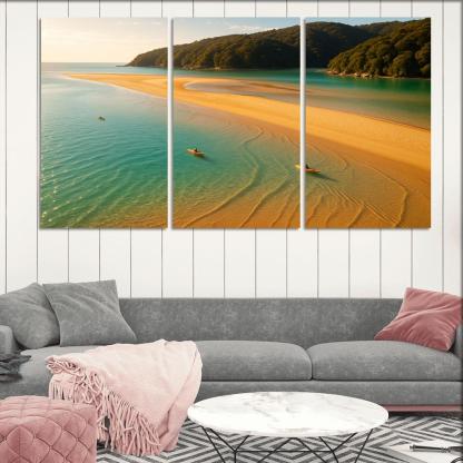 Awaroa Inlet Sandbar Lagoon Escape art trends