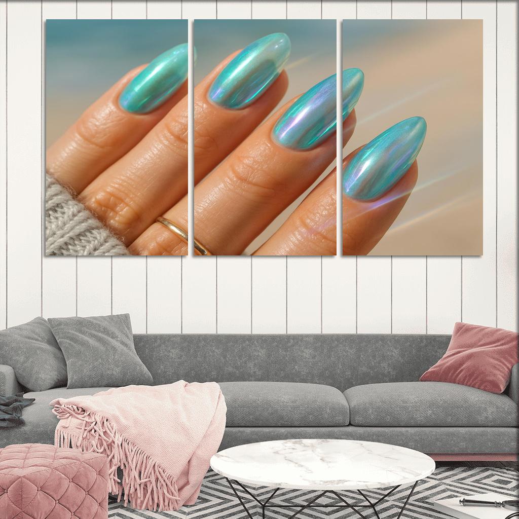 Sea Glass Chromatic Nails wall decor