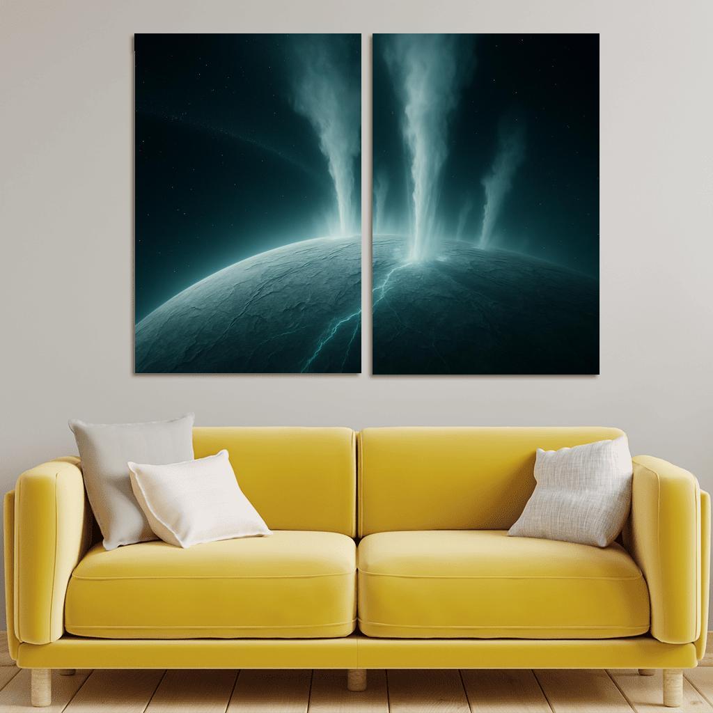 Hydrothermal Plumes On An Ocean Moon canvas paintings frame