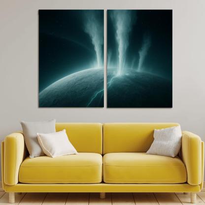 Hydrothermal Plumes On An Ocean Moon canvas paintings frame