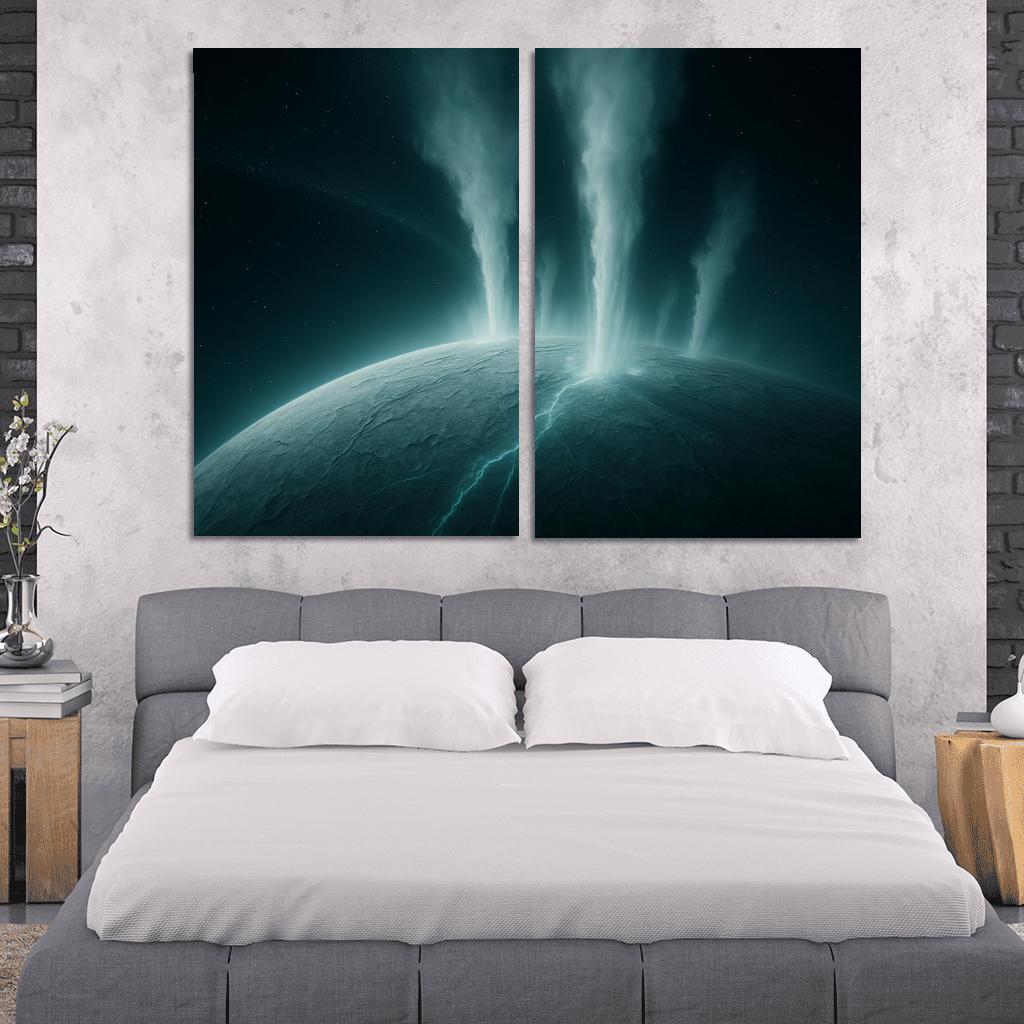 Hydrothermal Plumes On An Ocean Moon canvas paintings frame