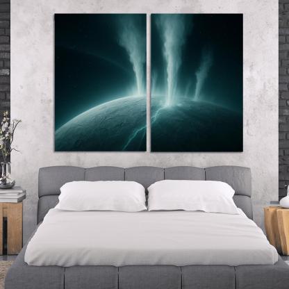 Hydrothermal Plumes On An Ocean Moon canvas paintings frame