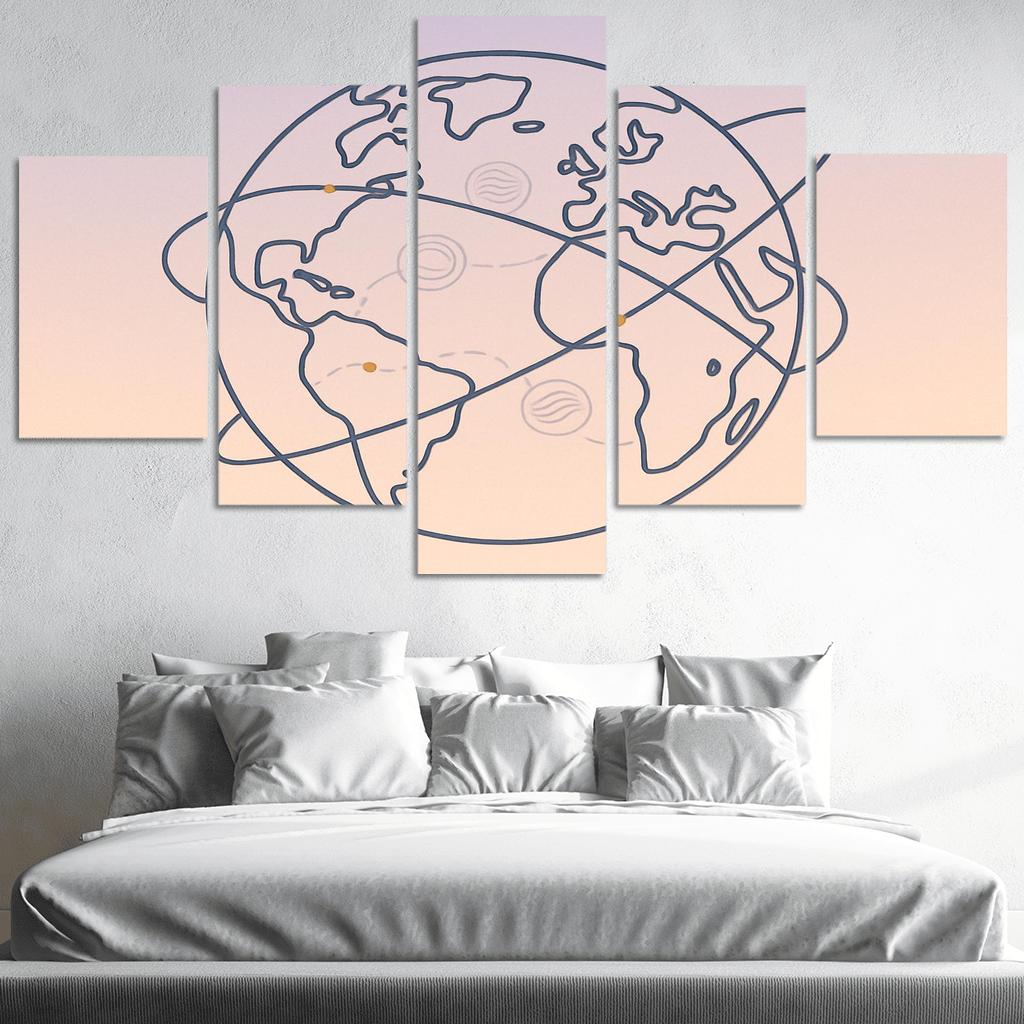 Passport Stamps Of The Skyways home decor