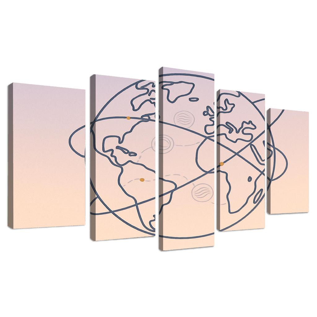 Passport Stamps Of The Skyways home decor