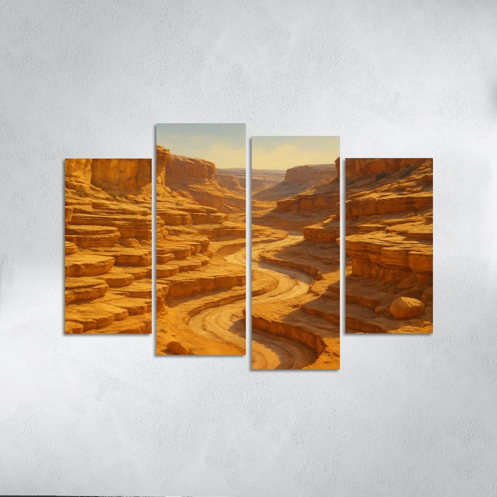 Sunlit Terraces Of A Sandstone Canyon decor