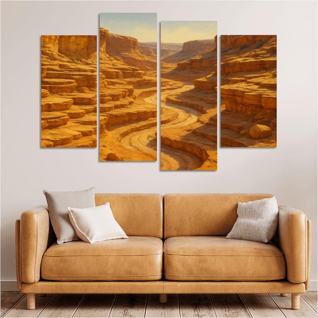 Sunlit Terraces Of A Sandstone Canyon decor