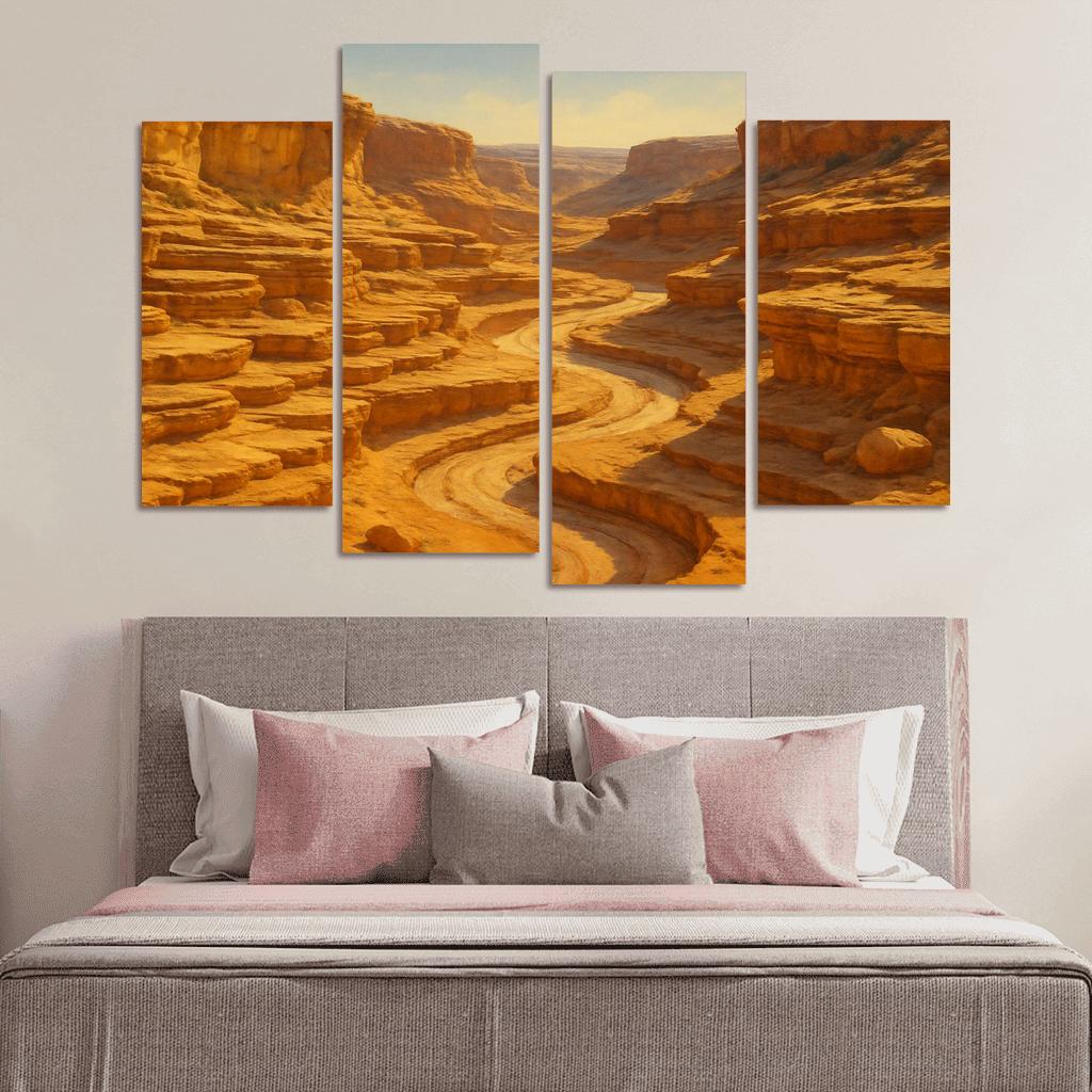 Sunlit Terraces Of A Sandstone Canyon decor