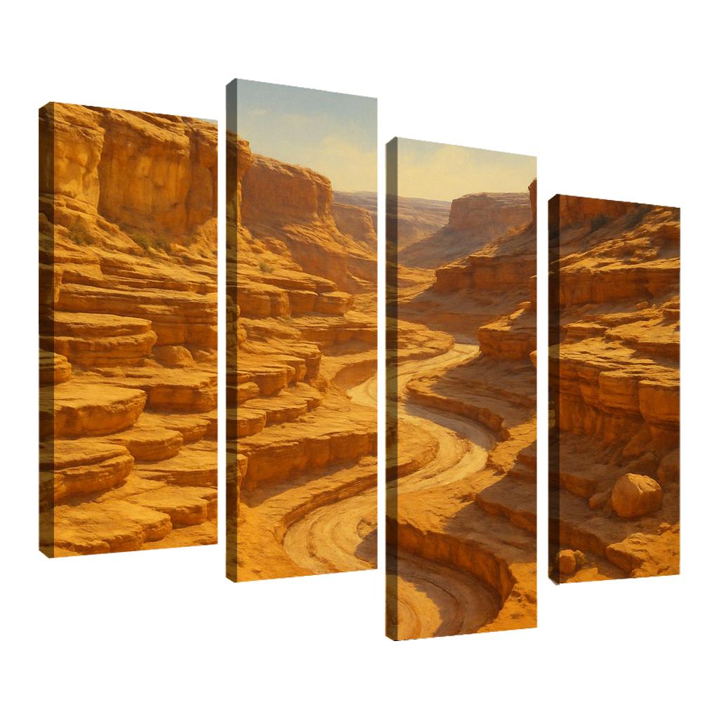 Sunlit Terraces Of A Sandstone Canyon decor