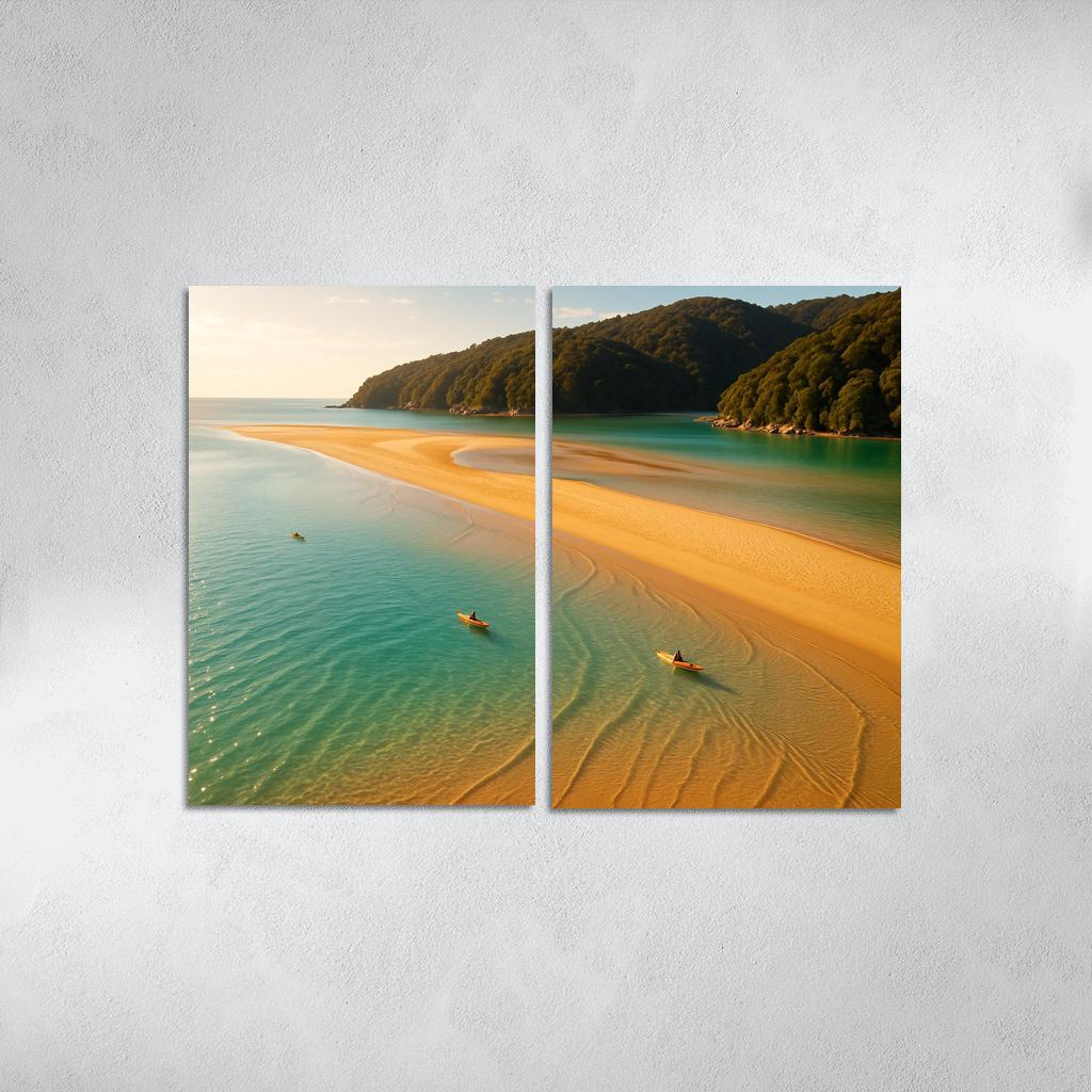 Awaroa Inlet Sandbar Lagoon Escape art trends