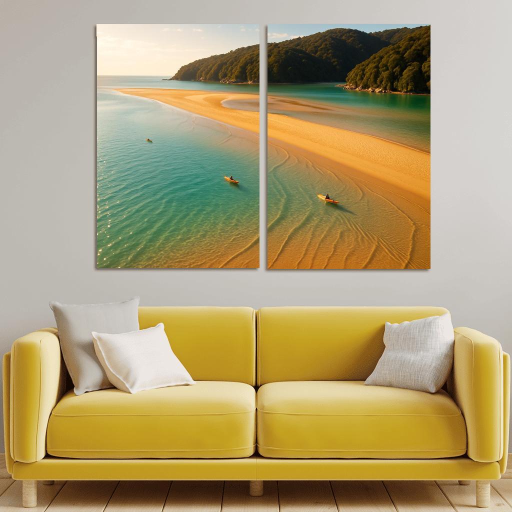 Awaroa Inlet Sandbar Lagoon Escape art trends