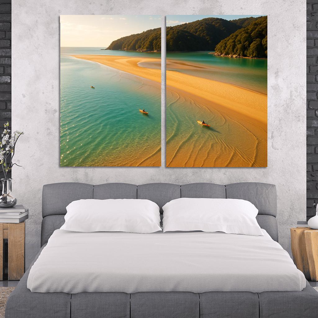 Awaroa Inlet Sandbar Lagoon Escape art trends