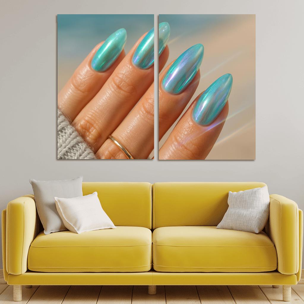 Sea Glass Chromatic Nails wall decor