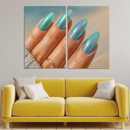 Sea Glass Chromatic Nails wall decor