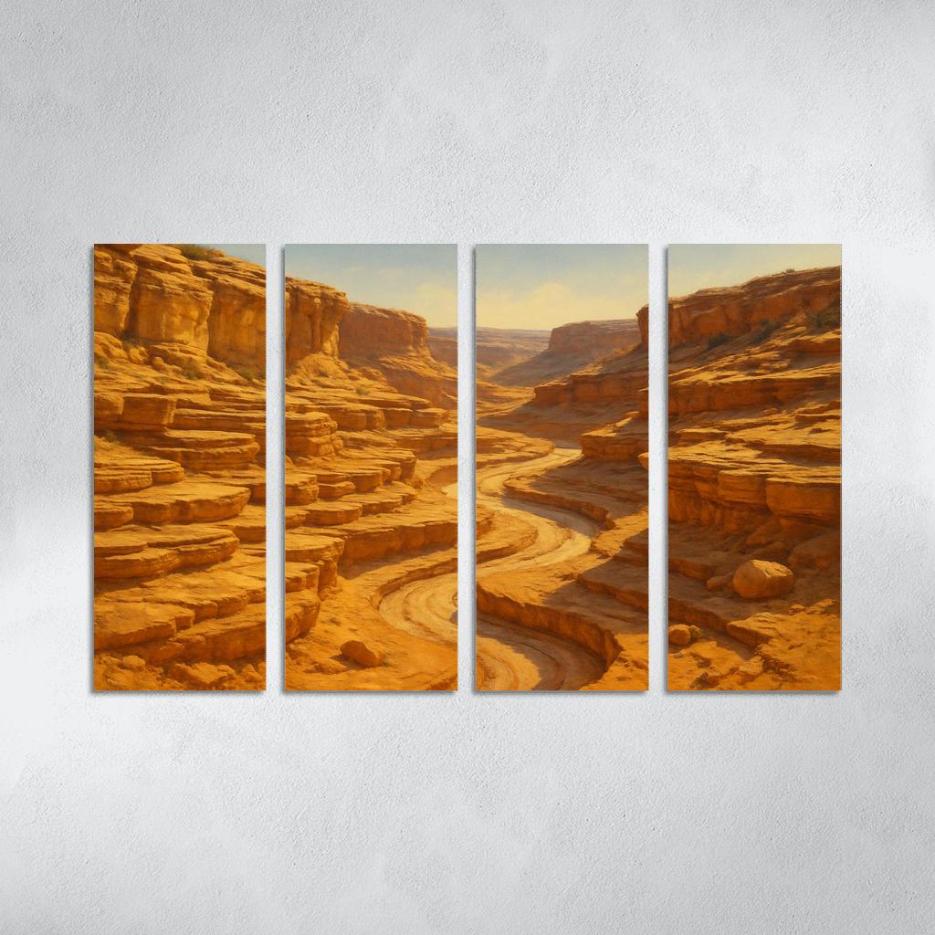 Sunlit Terraces Of A Sandstone Canyon decor