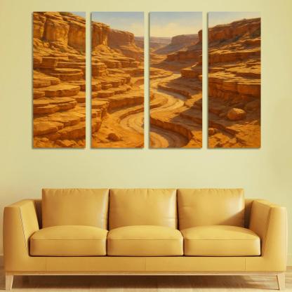 Sunlit Terraces Of A Sandstone Canyon decor