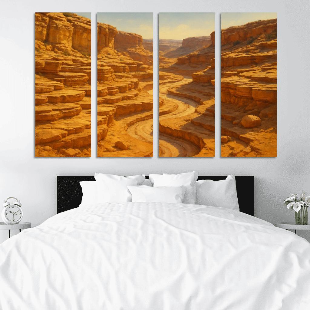 Sunlit Terraces Of A Sandstone Canyon decor