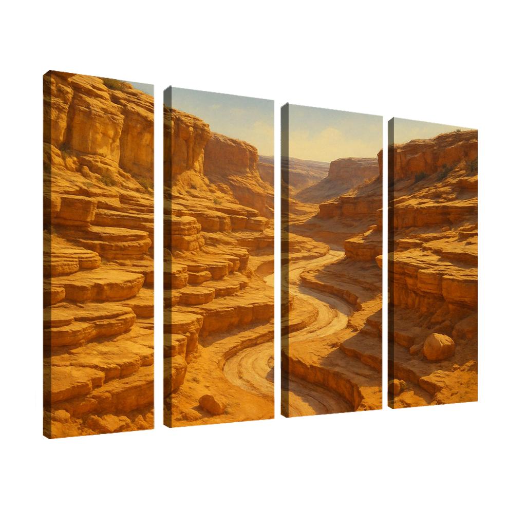 Sunlit Terraces Of A Sandstone Canyon decor