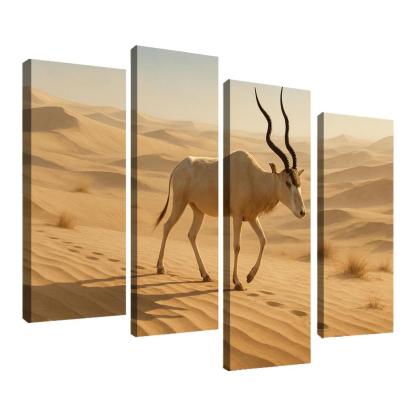 The Saharan Addax Antelope Crossing Wind Carved Dunes wall art