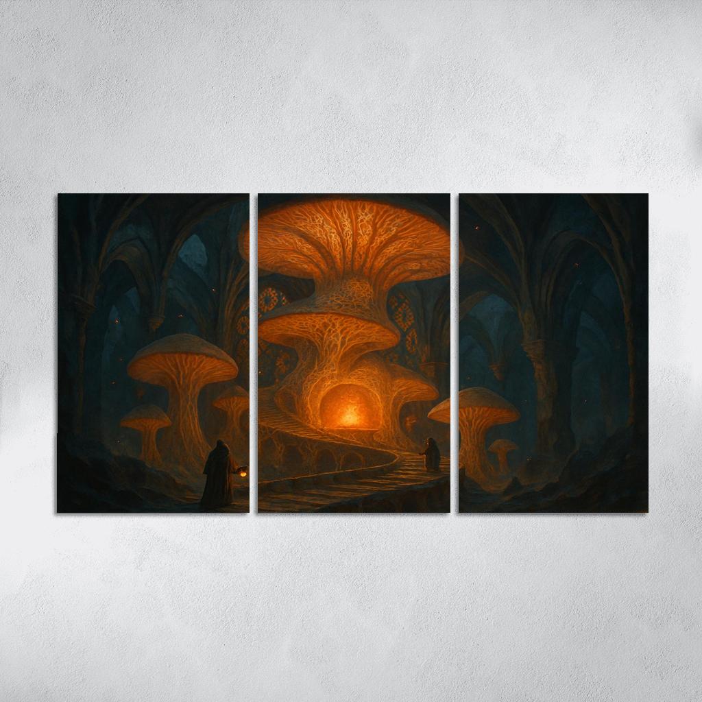 The Emberloom Mycelium Cathedral wall art