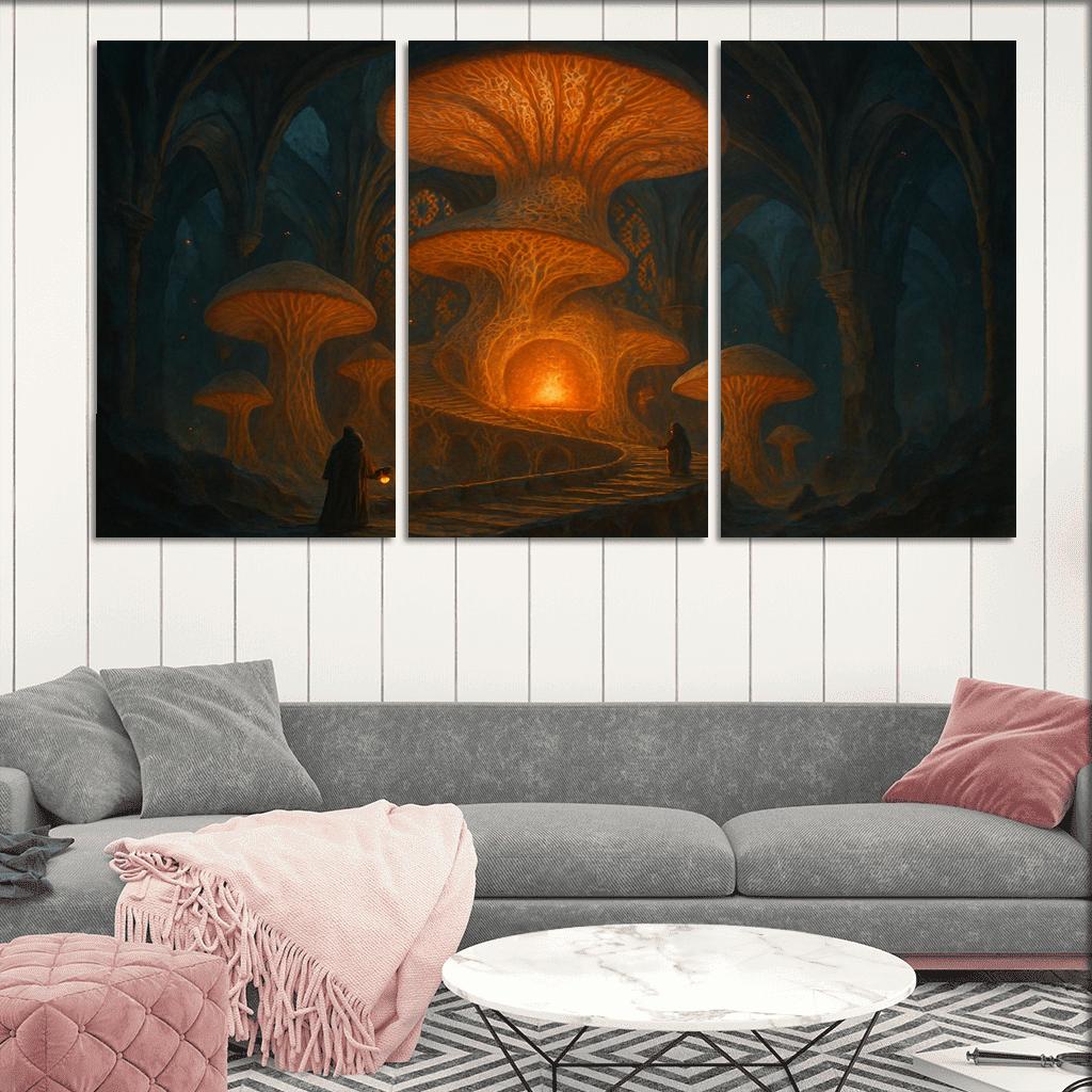 The Emberloom Mycelium Cathedral wall art