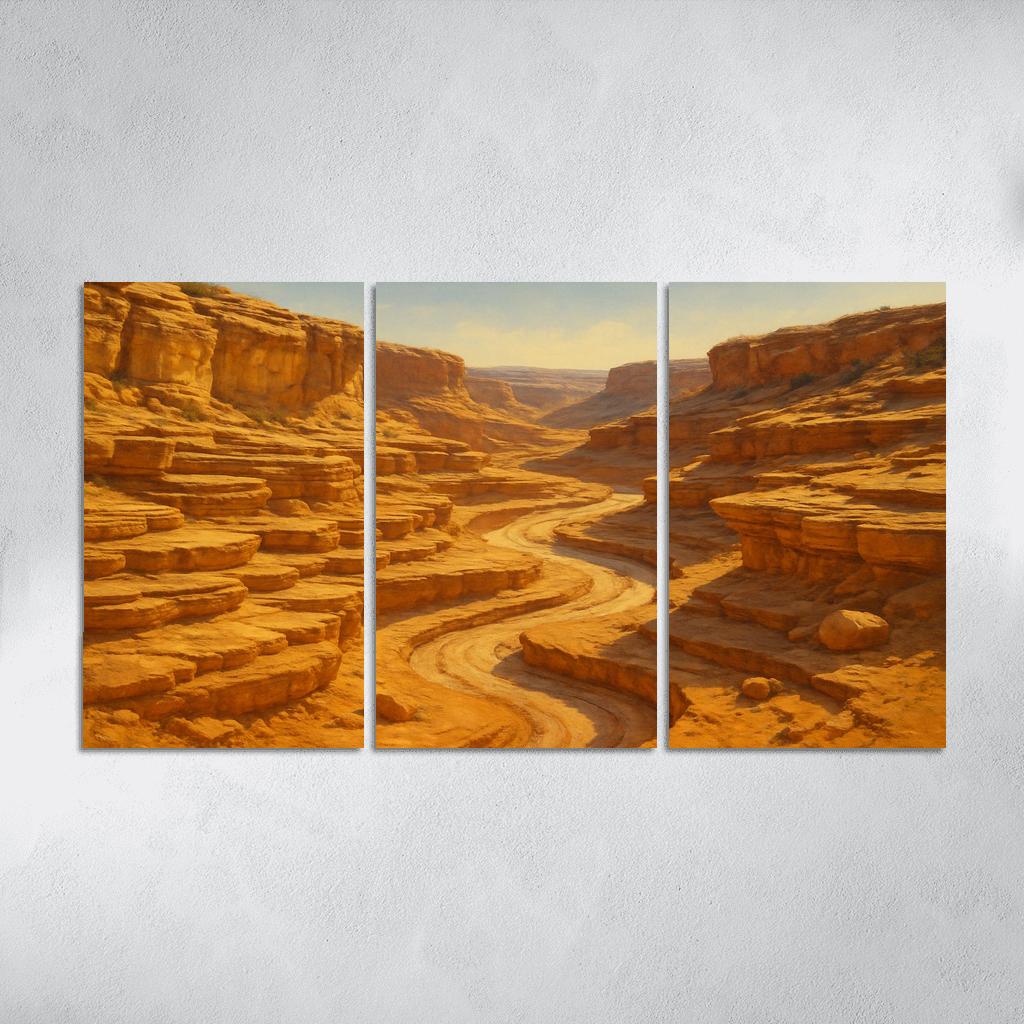 Sunlit Terraces Of A Sandstone Canyon decor