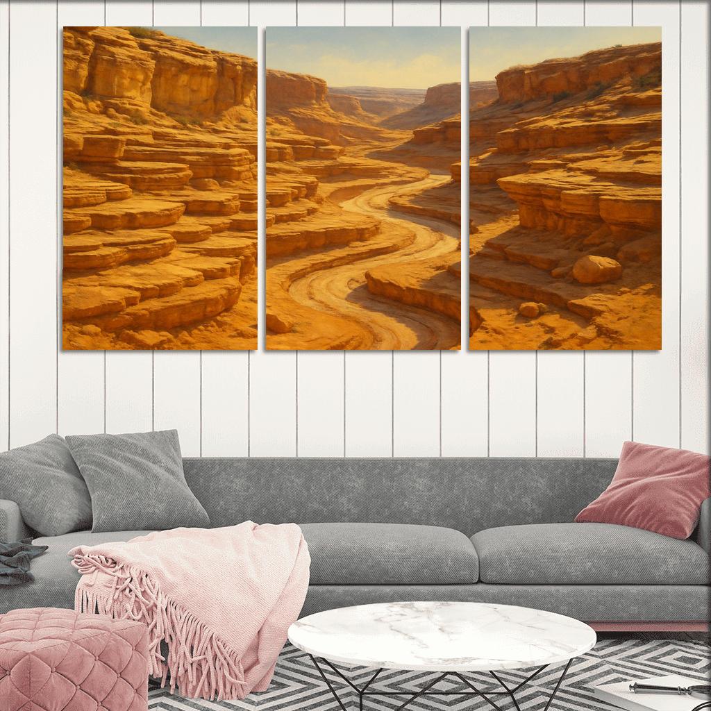 Sunlit Terraces Of A Sandstone Canyon decor