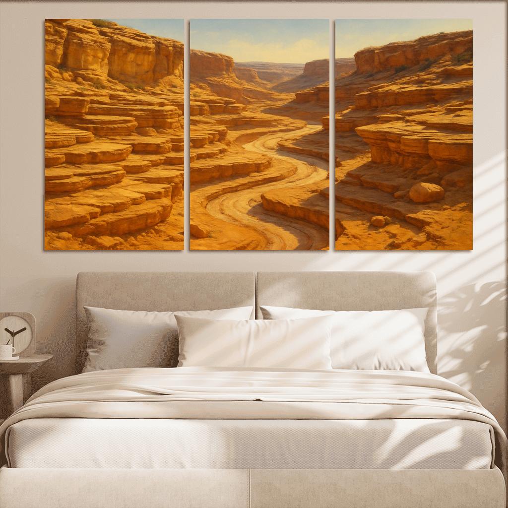 Sunlit Terraces Of A Sandstone Canyon decor