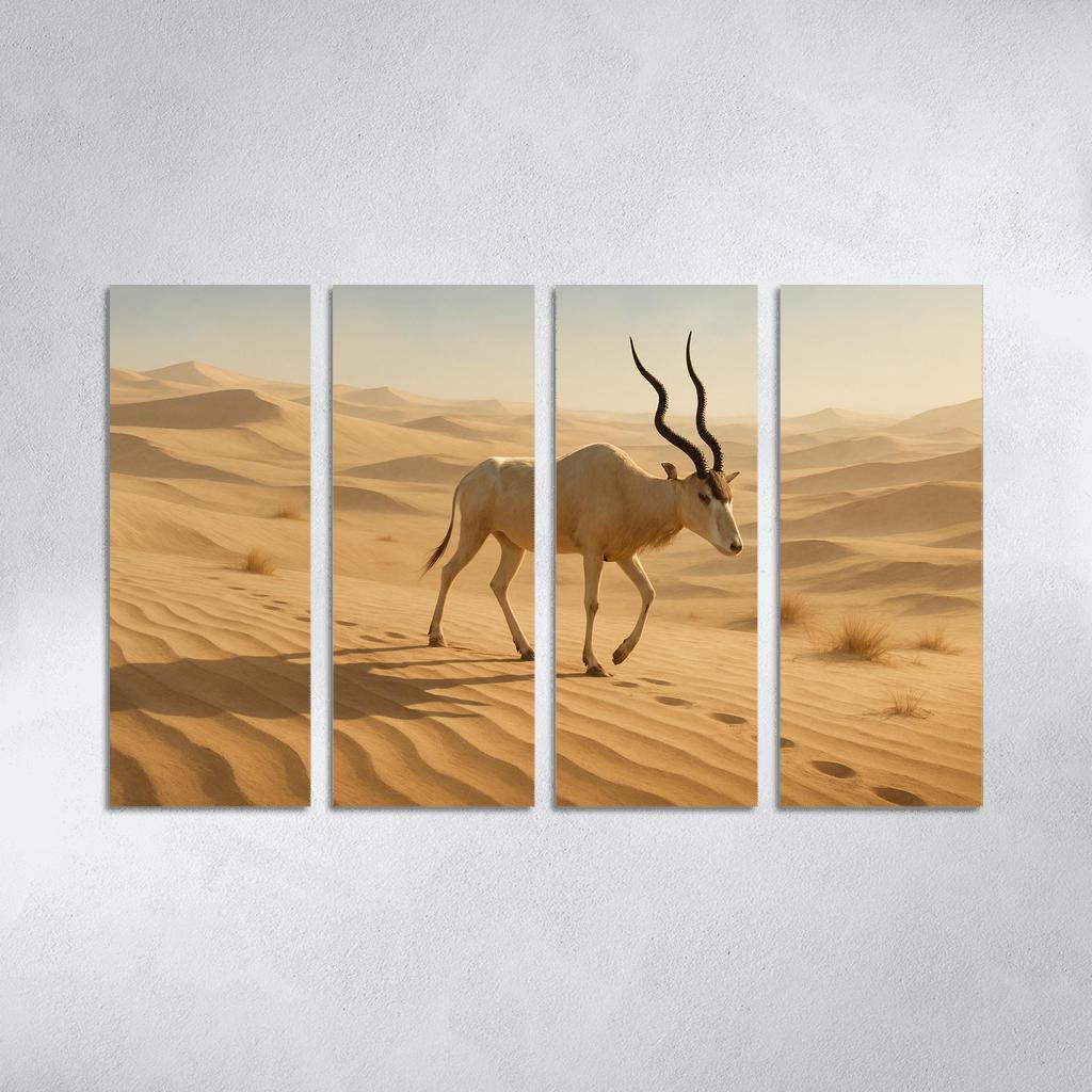 The Saharan Addax Antelope Crossing Wind Carved Dunes wall art