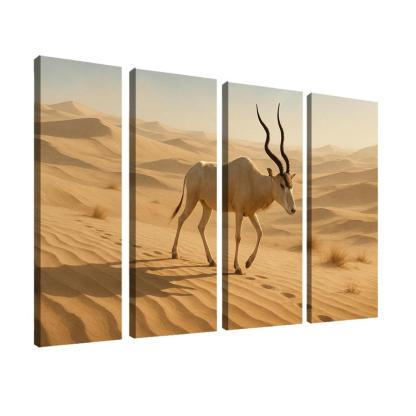 The Saharan Addax Antelope Crossing Wind Carved Dunes wall art
