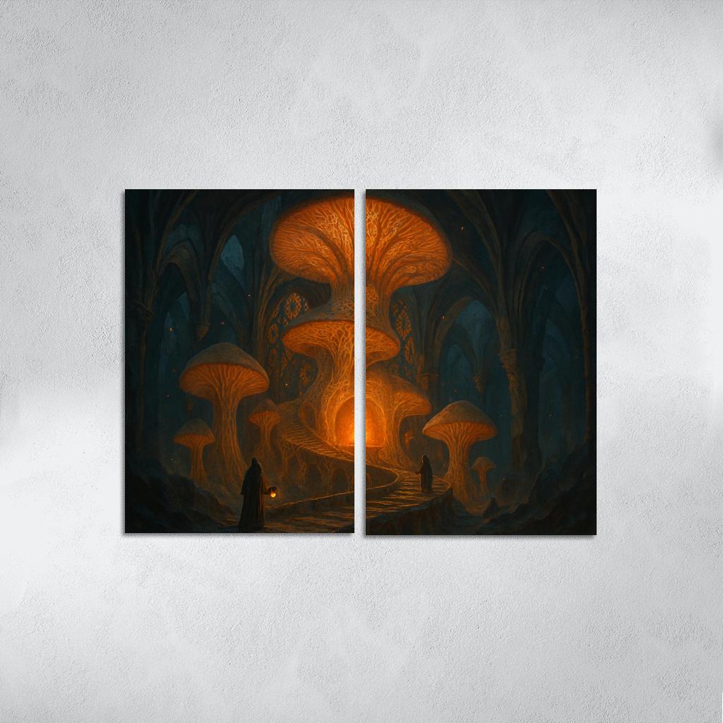 The Emberloom Mycelium Cathedral wall art