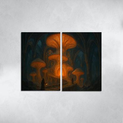 The Emberloom Mycelium Cathedral wall art