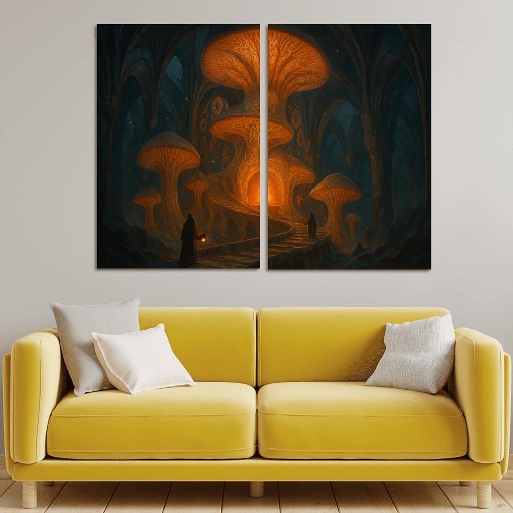 The Emberloom Mycelium Cathedral wall art