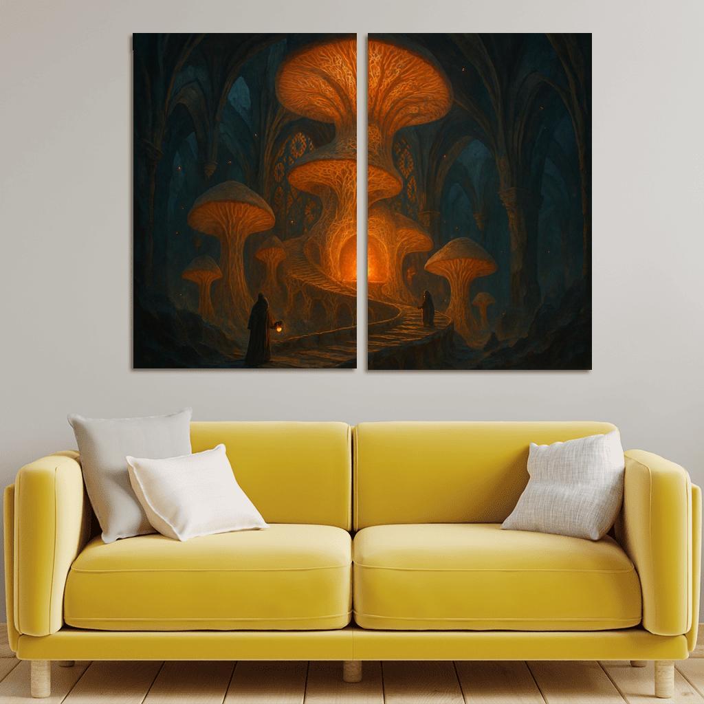 The Emberloom Mycelium Cathedral wall art