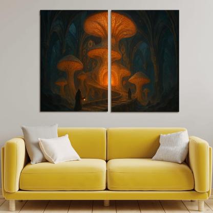 The Emberloom Mycelium Cathedral wall art