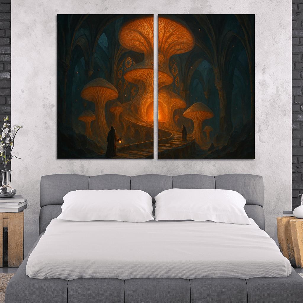 The Emberloom Mycelium Cathedral wall art