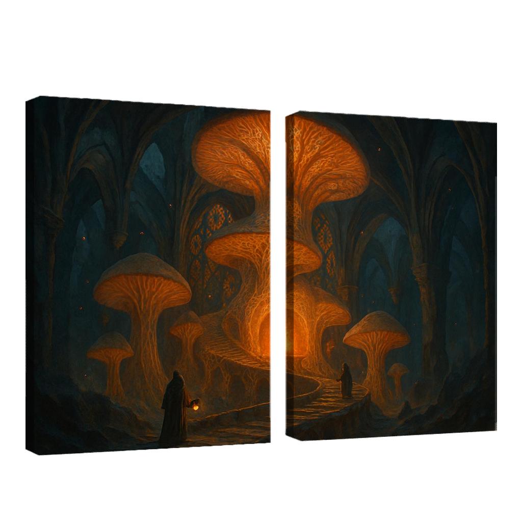 The Emberloom Mycelium Cathedral wall art