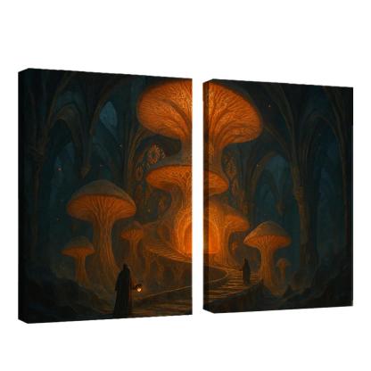 The Emberloom Mycelium Cathedral wall art